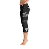 Bible Verse Collection: Graphic Design Collage Black Capri Leggings