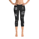 Bible Verse Collection: Graphic Design Collage Black Capri Leggings