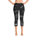 Bible Verse Collection: Multi Verse Black Capri Leggings
