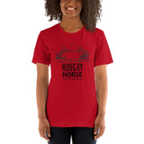Montana Collection - Hungry Horse Bear and Wilderness Design - Short-Sleeve Unisex T-Shirt