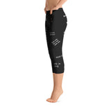 Bible Verse Collection: Multi Verse Black Capri Leggings