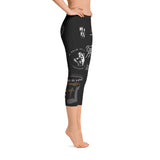 Bible Verse Collection: Graphic Design Collage Black Capri Leggings