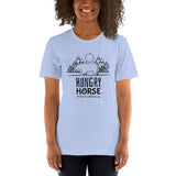 Montana Collection - Hungry Horse Bear and Wilderness Design - Short-Sleeve Unisex T-Shirt