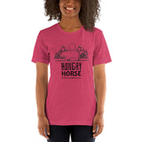 Montana Collection - Hungry Horse Bear and Wilderness Design - Short-Sleeve Unisex T-Shirt
