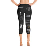 Bible Verse Collection: Graphic Design Collage Black Capri Leggings