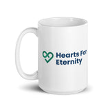 Hearts for Eternity White glossy mug