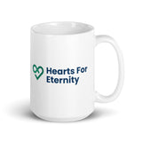 Hearts for Eternity White glossy mug