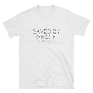 Saved By Grace - Heavier Cotton - Short-Sleeve Unisex T-Shirt