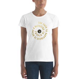 Be a Blessing to others (GOLD) - Women's short sleeve t-shirt