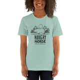 Montana Collection - Hungry Horse Bear and Wilderness Design - Short-Sleeve Unisex T-Shirt