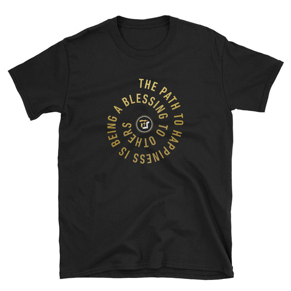 Be a Blessing to others (GOLD) - Heavier Cotton - Short-Sleeve Unisex T-Shirt