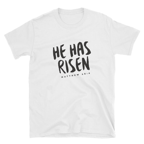 He Has Risen - Heavier Cotton - Short-Sleeve Unisex T-Shirt