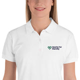 Hearts For Eternity Embroidered Women's Polo Shirt